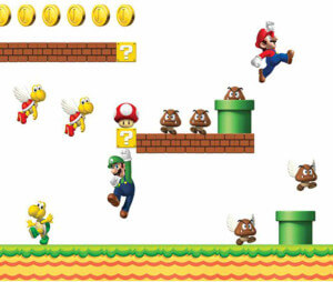 Nintendo Super Mario Wandaufkleber